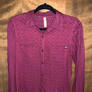 RVCA collared long sleeve girls shirt